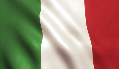 Italy Flag Waving Iatlian Background