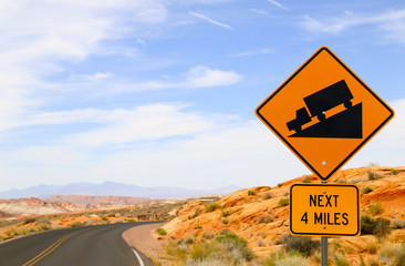 Downhill in the Valley of Fire