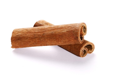 cinnamon stick spice isolated on white 