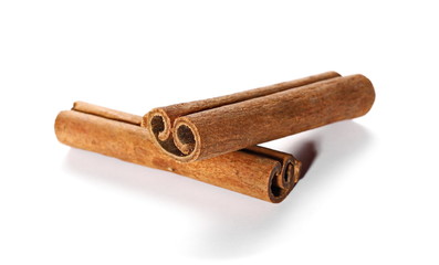 cinnamon stick spice isolated on white 