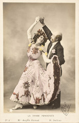 Carte postale ancienne / Danse renversée
