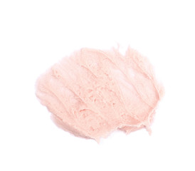 Smeared frosting cream isolated