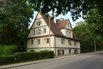 View in the historical town of Rothenburg on the Tauber, Bavaria, region Middle Franconia, Germany