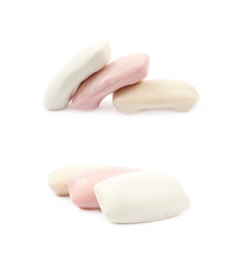Three pieces of soap isolated