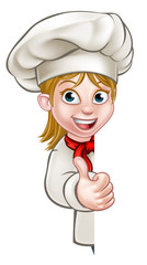 Chef Woman Cartoon Cook