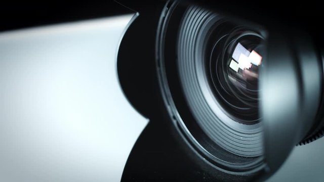 4K Technology Dolly Shot of Camera Lenses
