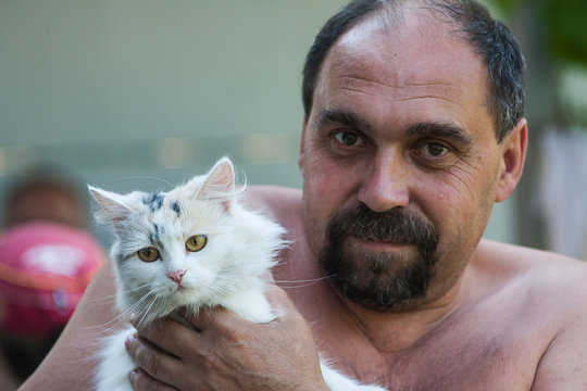 Father and cat