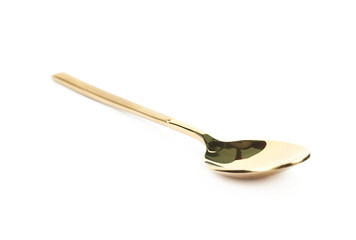 Metal dinner spoon isolated