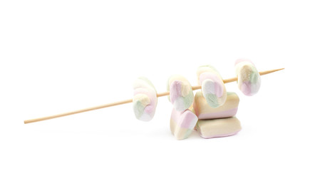 Multiple marshmallows on a stick