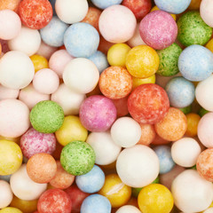 Surface coated with colorful balls