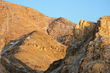 Walk through the mountains near the Gulf of Eilat Red Sea in Israel