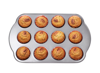 Muffin pan isolated