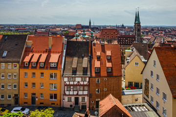 Naklejka na ściany i meble Nuremberg old town, cityscape, Germany
