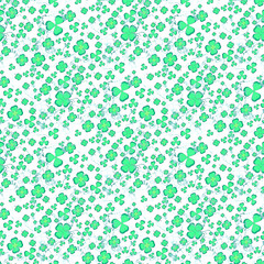 White endless background with clover