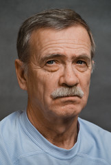 Closeup of a stern old man. 2