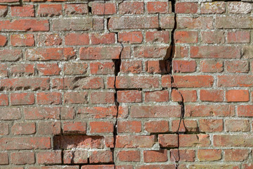 rissige Ziegelstein Wand Textur