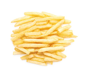 Pile of a french fries isolated