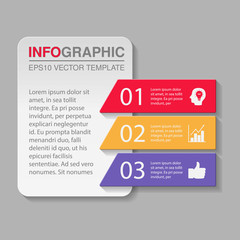 Vector infographic template, three options
