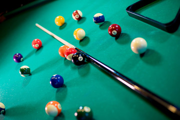 pool table with props