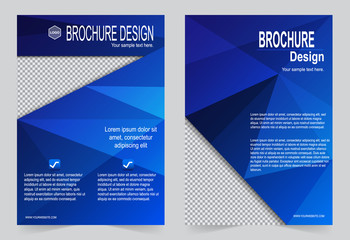 Blue Brochure template flyer design