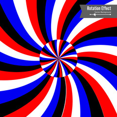 Optical Illusion. Vector 3d Art. Rotation Dynamic Effect. Spin Cycle. Swirl Pool Rings. Geometric Magic Background.