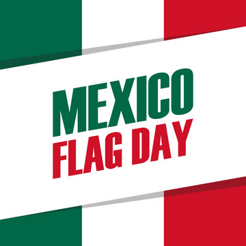 Mexico Flag Day holiday banner. Vector Illustration.