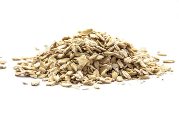 oatmeal on white background