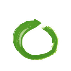 Circle made with a paint stroke isolated