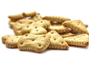 cracker on white background