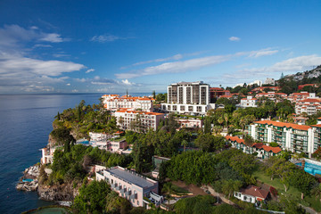 Portugal. Madeira. Funchal. View on the coastal zone.
