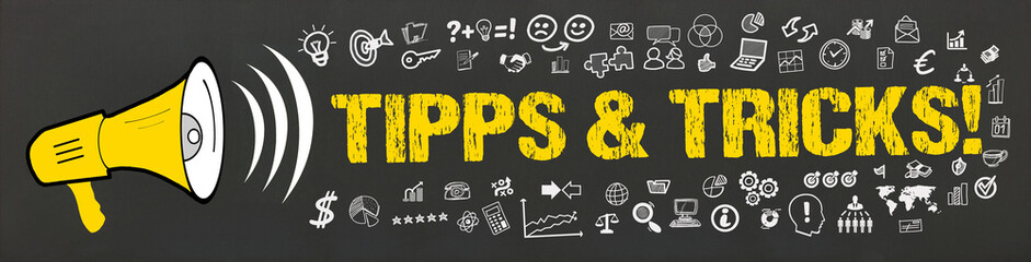 Tipps & Tricks! / Megafon mit Symbole