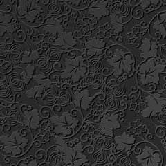 3D paper art pattern gourd spiral leaf vine