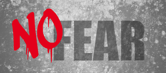 no fear concrete banner - obrazy, fototapety, plakaty