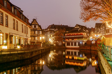 Fototapeta na wymiar Strasbourg. Petite France district in the old city.