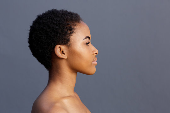 profile portrait of african american young woman