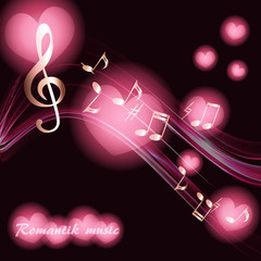Romantic music abstract background