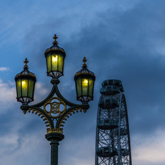 Fototapeta na wymiar Lights at the London Eye