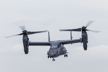 CV-22B Osprey comes out of a hover position