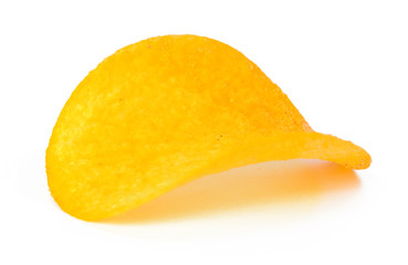 potato chips isolated on white background