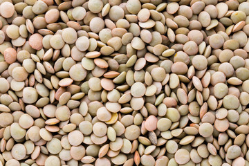 Lentils pulse legumes vegetables vegetarian food background.
