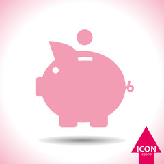 Pig icon. Vector, illustration, eps10.