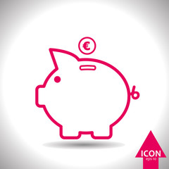 Pig icon. Vector, illustration, eps10.