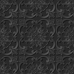 3D paper art pattern curve spiral cross flower