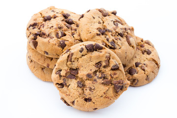 Cookies nuts on the  isolated on white background.