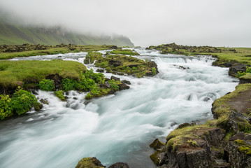 Scenic glacier river in Iceland