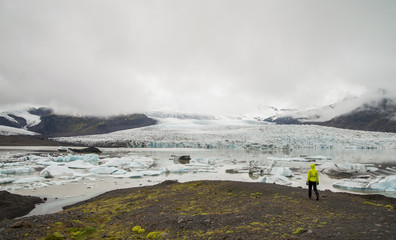Scenic glacier lagoon in Iceland