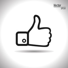 Thumb up icon. Vector, illustration, eps10.