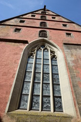 Obraz premium View in the historical town of Rothenburg on the Tauber, Bavaria, region Middle Franconia, Germany