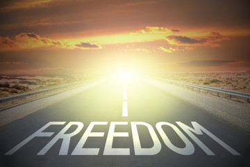 Road concept - freedom