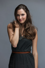 portrait  of beautiful young brunette woman